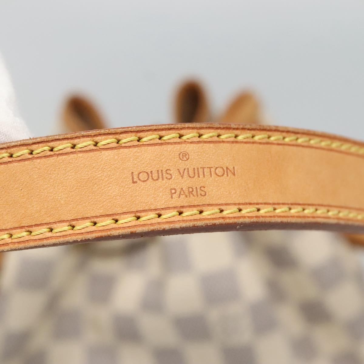 Louis Vuitton Noe Damier Ebene White Canvas Shoulder Bag Bag (Pre-Owned)
