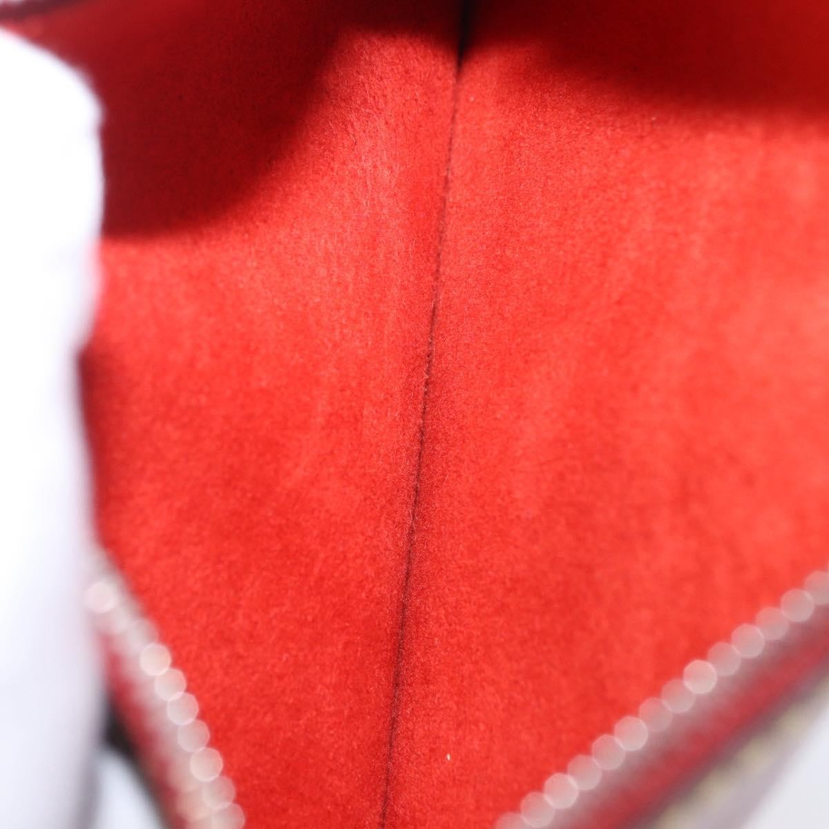 Louis Vuitton Neverfull Leather Red Leather Clutche & Pouche Bag (Pre-Owned)