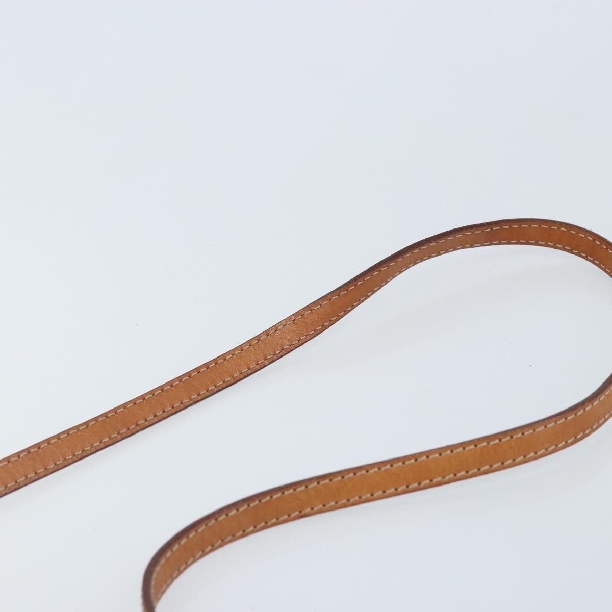 Celine Vintage Macadam Circle Logo Canvas And Leather Brown Canvas Shoulder Bag Bag (Pre-Owned)