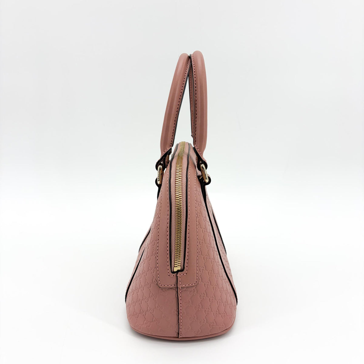 Gucci Convertible Dome Satchel Microguccissima Leather Pink Leather Handbag (Pre-Owned)