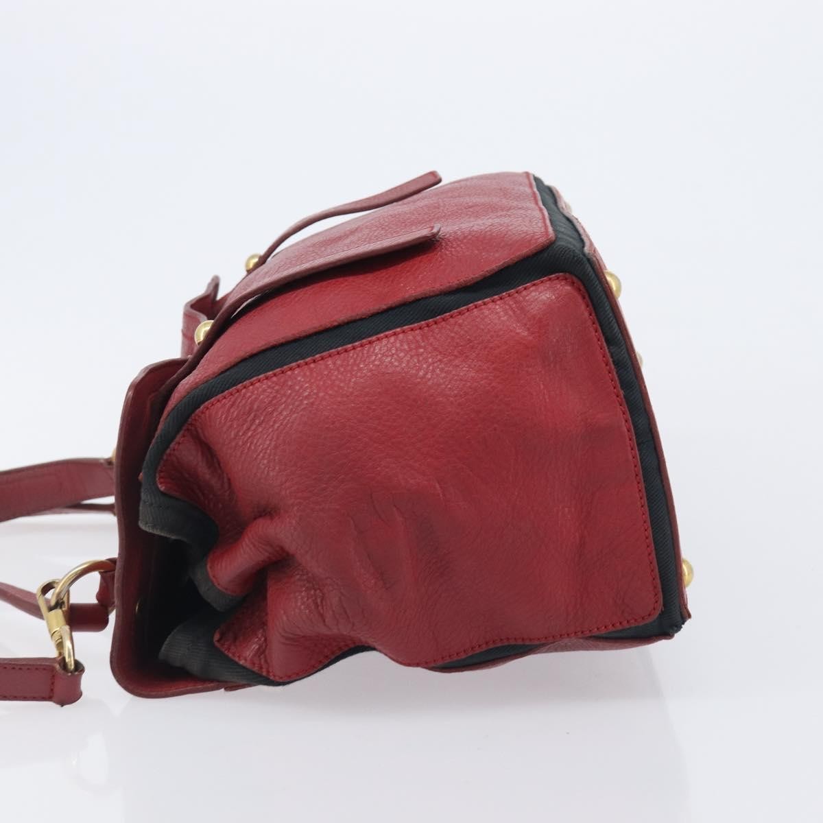 Saint Laurent Muse Two Leather Red Leather Handbag (Pre-Owned)