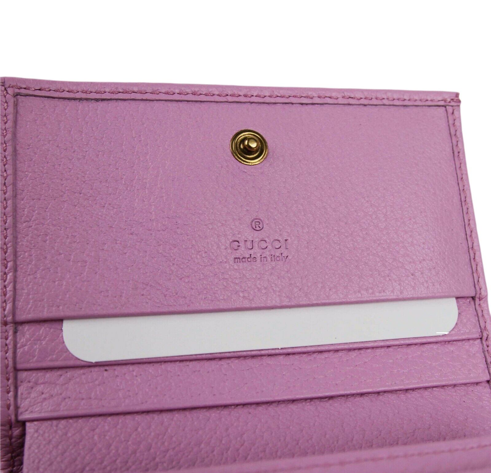 Gucci GG Marmont Pink Leather Crystal Wallet