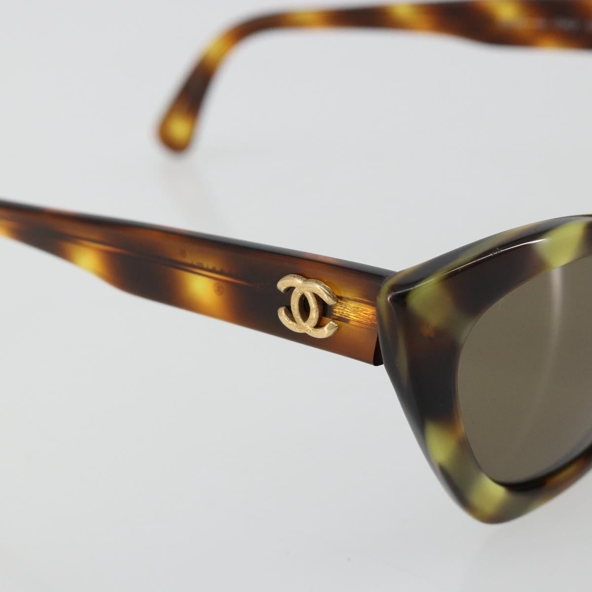 Chanel Logo Cc Plastic Brown Plastic Sunglasse Accessory (Pre-Owned)