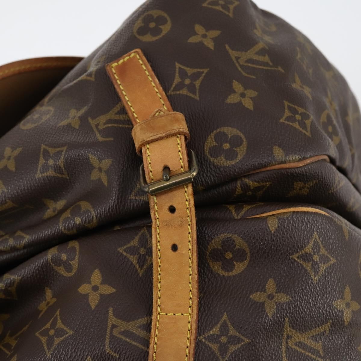 Louis Vuitton Saumur Monogram Canvas Brown Canvas Shoulder Bag Bag (Pre-Owned)