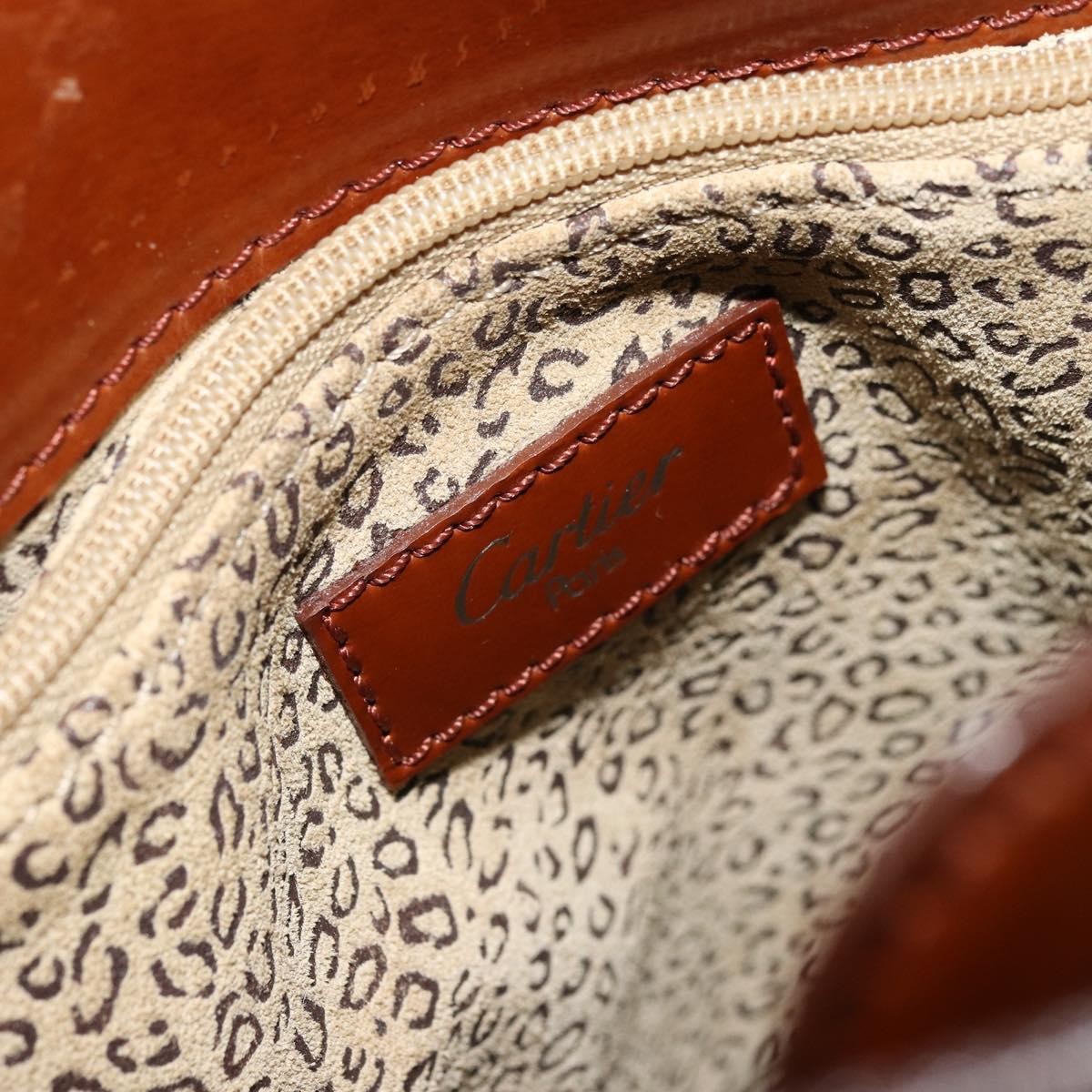 Cartier Panthère Shoulder Patent Leather Brown Patent_Leather Shoulder Bag Bag (Pre-Owned)