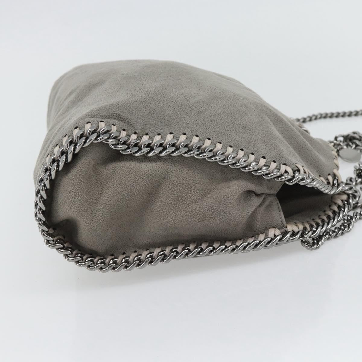 Stella Mccartney Falabella Fold Over Shaggy Deer Gray Polyester Shoulder Bag Bag (Pre-Owned)