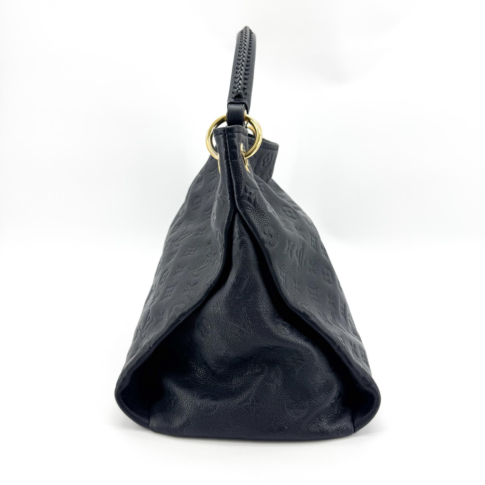 Louis Vuitton Artsy Monogram Empreinte Leather Black Leather Handbag (Pre-Owned)