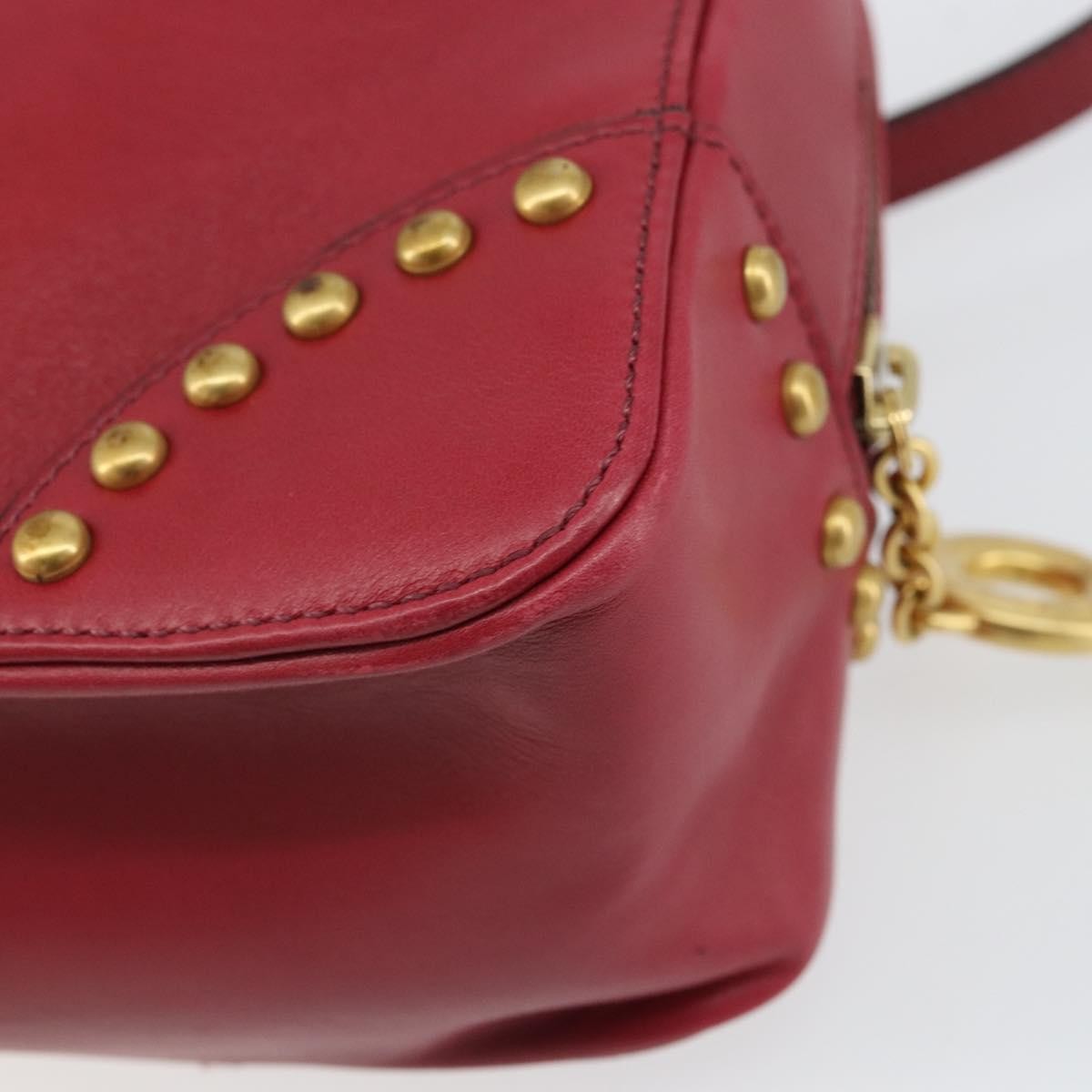 Celine Handbag Leather Red Leather Handbag (Pre-Owned)