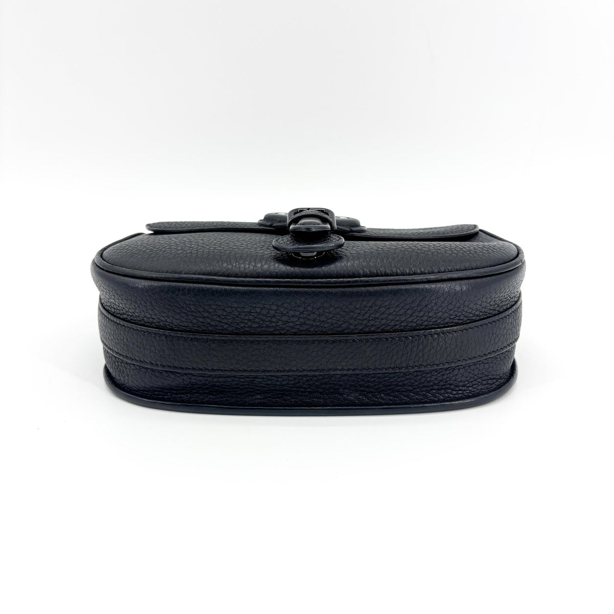 Christian Dior Bobby Flap Leather Black Leather Handbag (Pre-Owned)