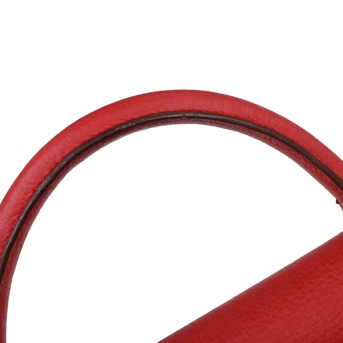 Hermes Kelly Red Togo With Gold Hardware Red Leather Handbag (Pre-Owned)