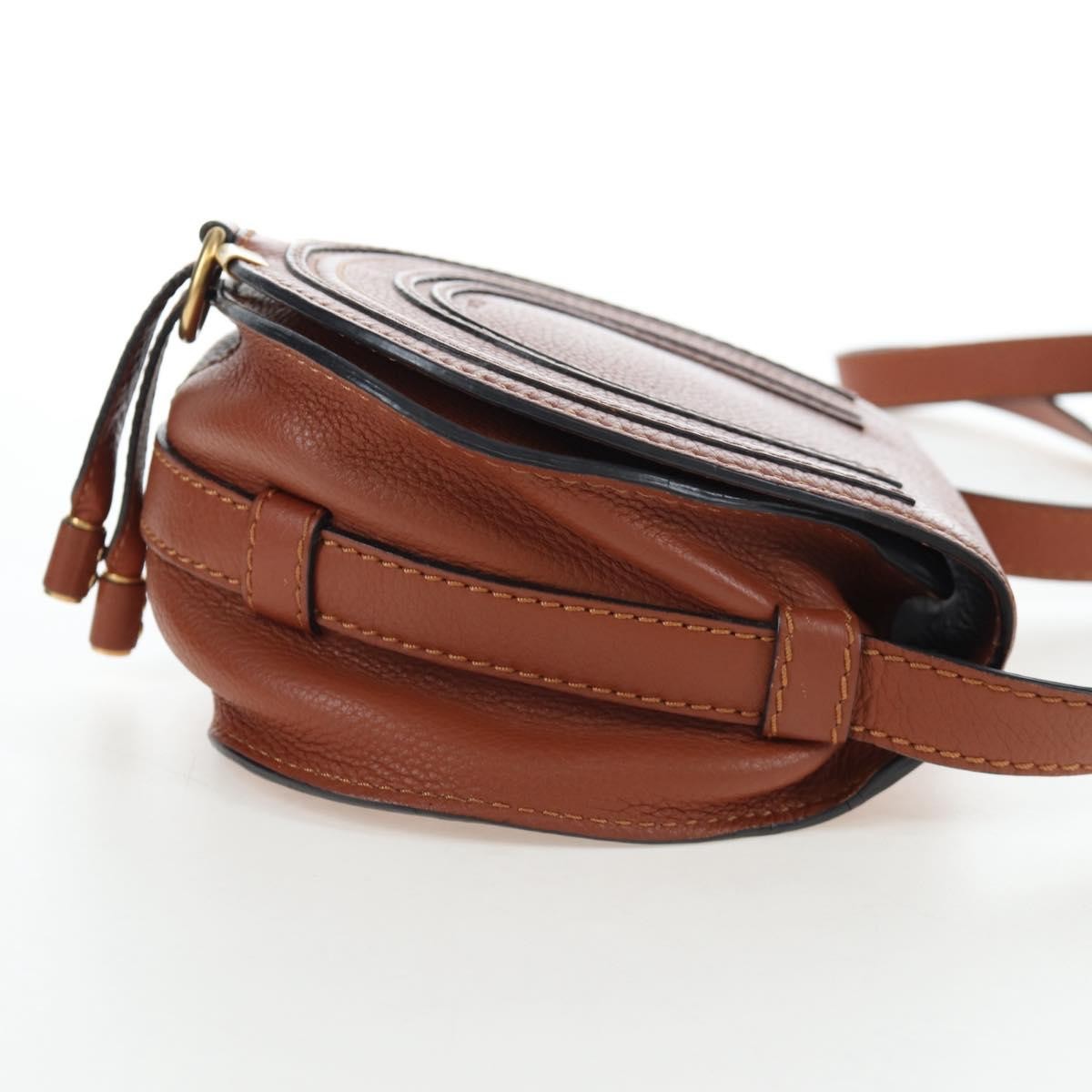 Chloe Marcie Leather Brown Leather Crossbody Bag Bag (Pre-Owned)