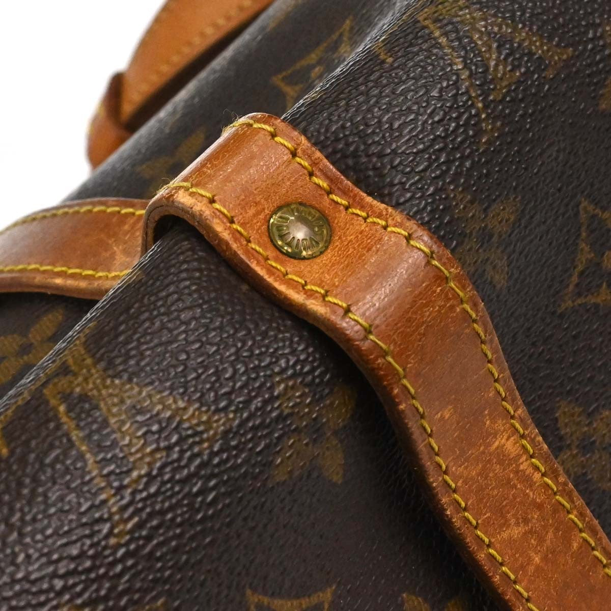Louis Vuitton Saumur Monogram Canvas Brown Canvas Shoulder Bag Bag (Pre-Owned)