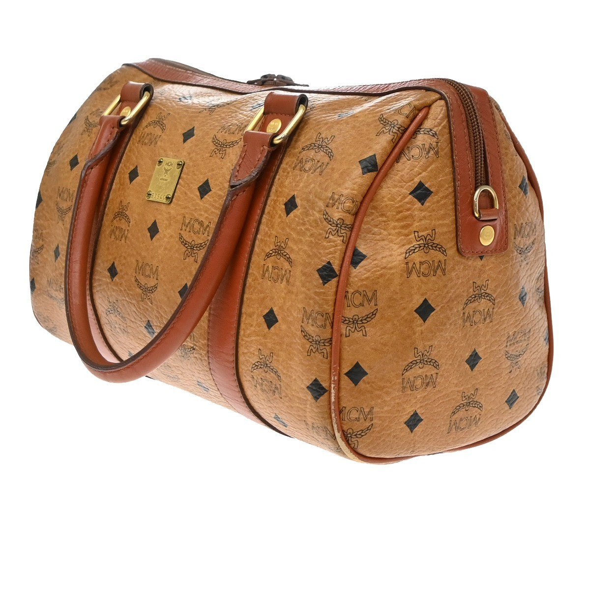 MCM Visetos Leather Brown Leather Handbag (Pre-Owned)