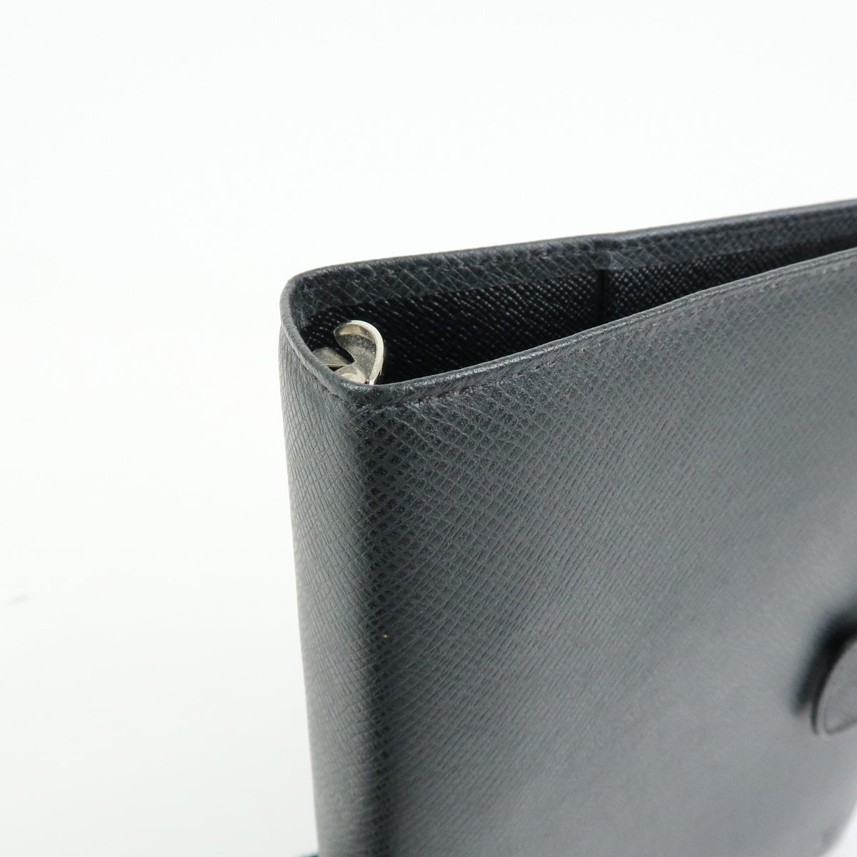 Louis Vuitton Ring Agenda Cover Taiga Leather Gray Leather Briefcase Bag (Pre-Owned)