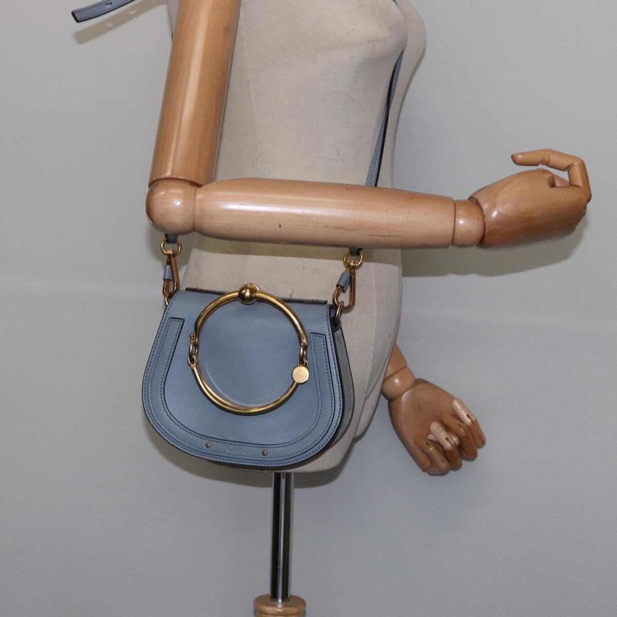 Chloe Nile Leather Blue Leather Handbag (Pre-Owned)