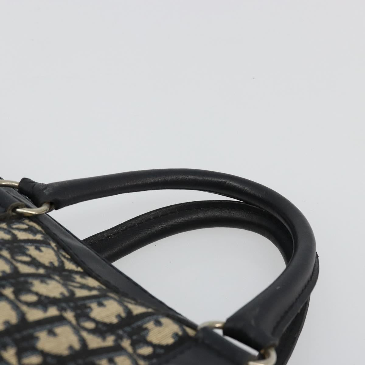 Christian Dior Vintage Trotter Boston Diorissimo Canvas Navy Canvas Handbag (Pre-Owned)