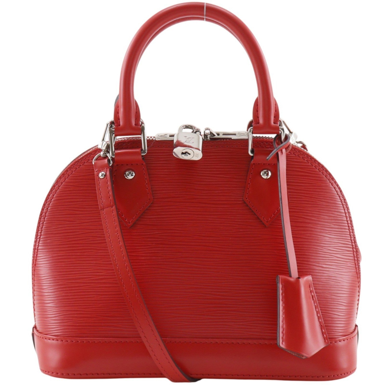Louis Vuitton Alma Epi Leather Red Leather Handbag (Pre-Owned)