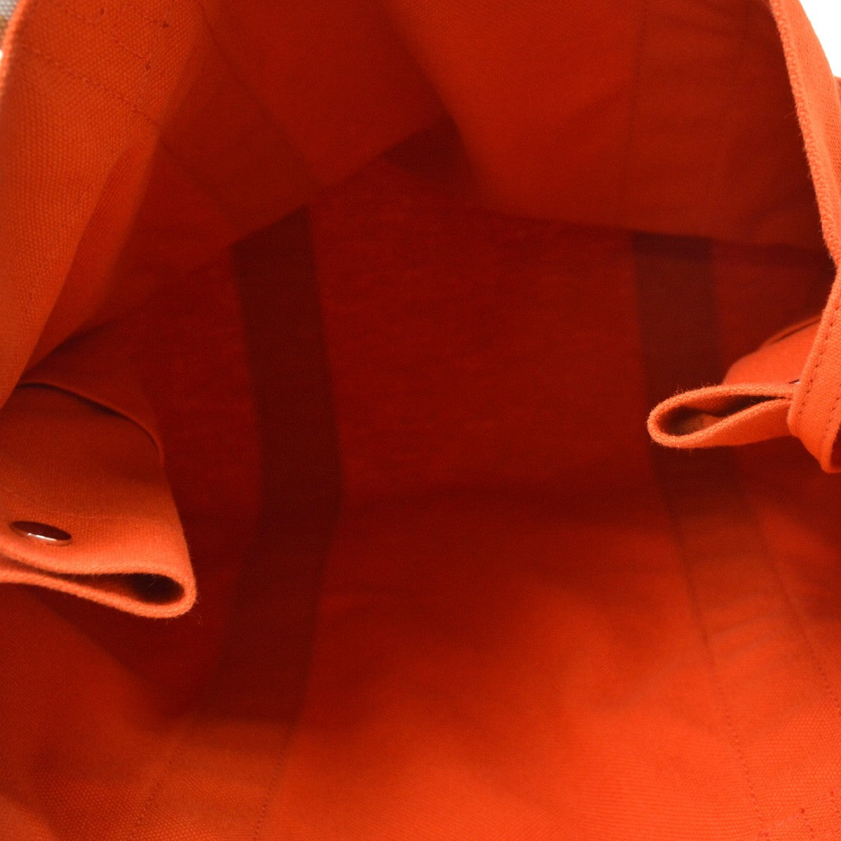 Hermes Beach Tote Cotton Orange Cotton Tote Bag Bag (Pre-Owned)