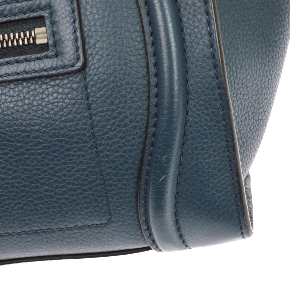 Celine Luggage Grainy Leather Navy Leather Handbag (Pre-Owned)