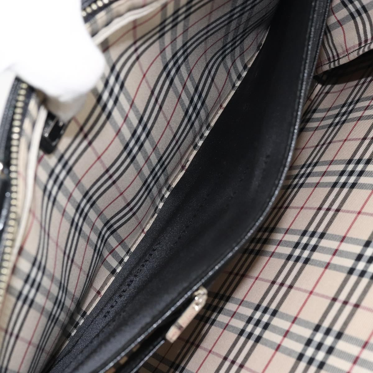 Burberry Vintage Leather Black Leather Briefcase Bag (Pre-Owned)