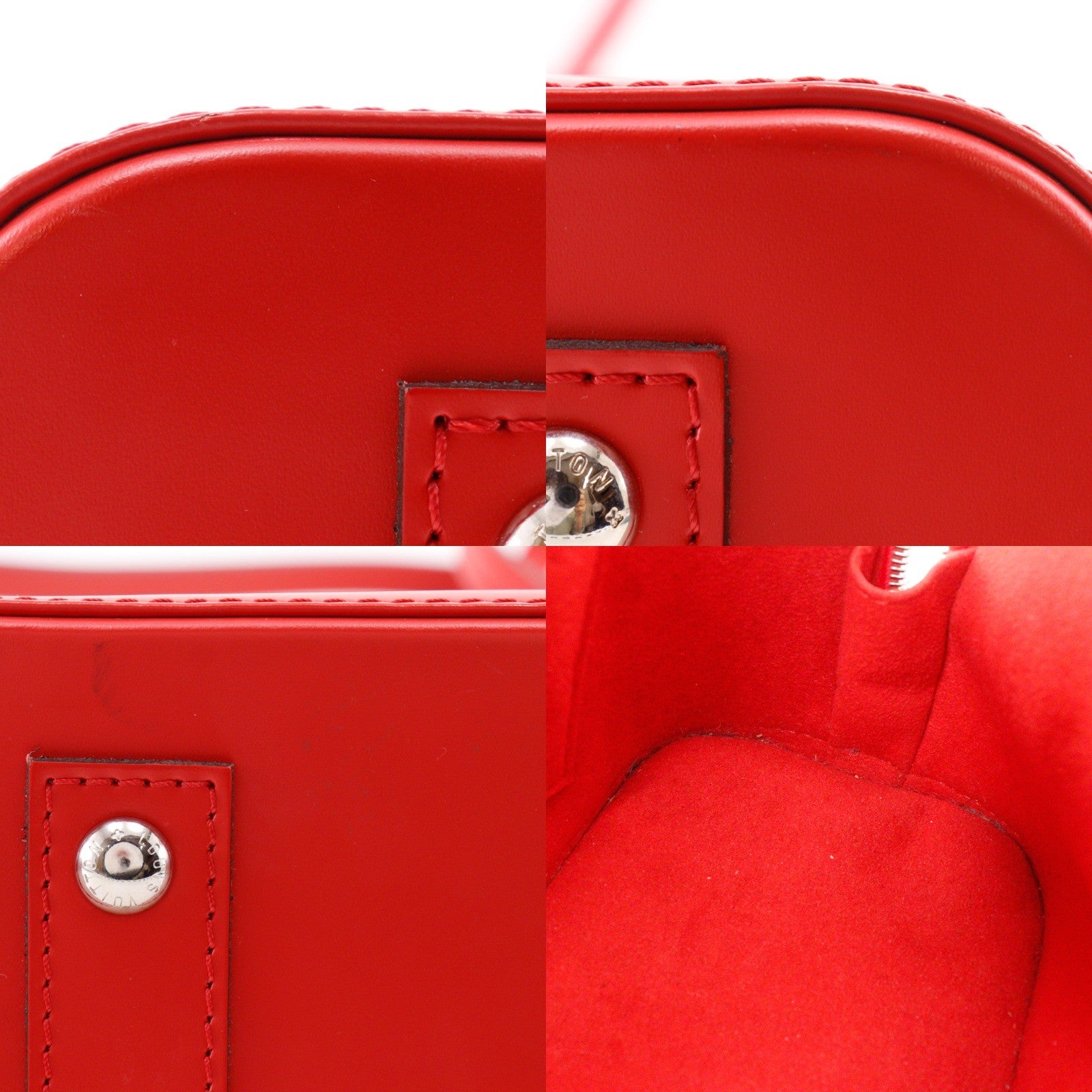 Louis Vuitton Alma Epi Leather Red Leather Handbag (Pre-Owned)