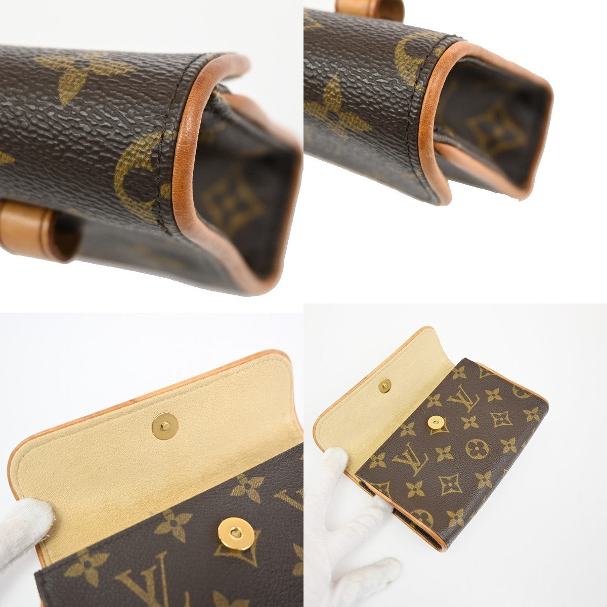 Louis Vuitton Florentine Waist Monogram Canvas Brown Canvas Clutche & Pouche Bag (Pre-Owned)