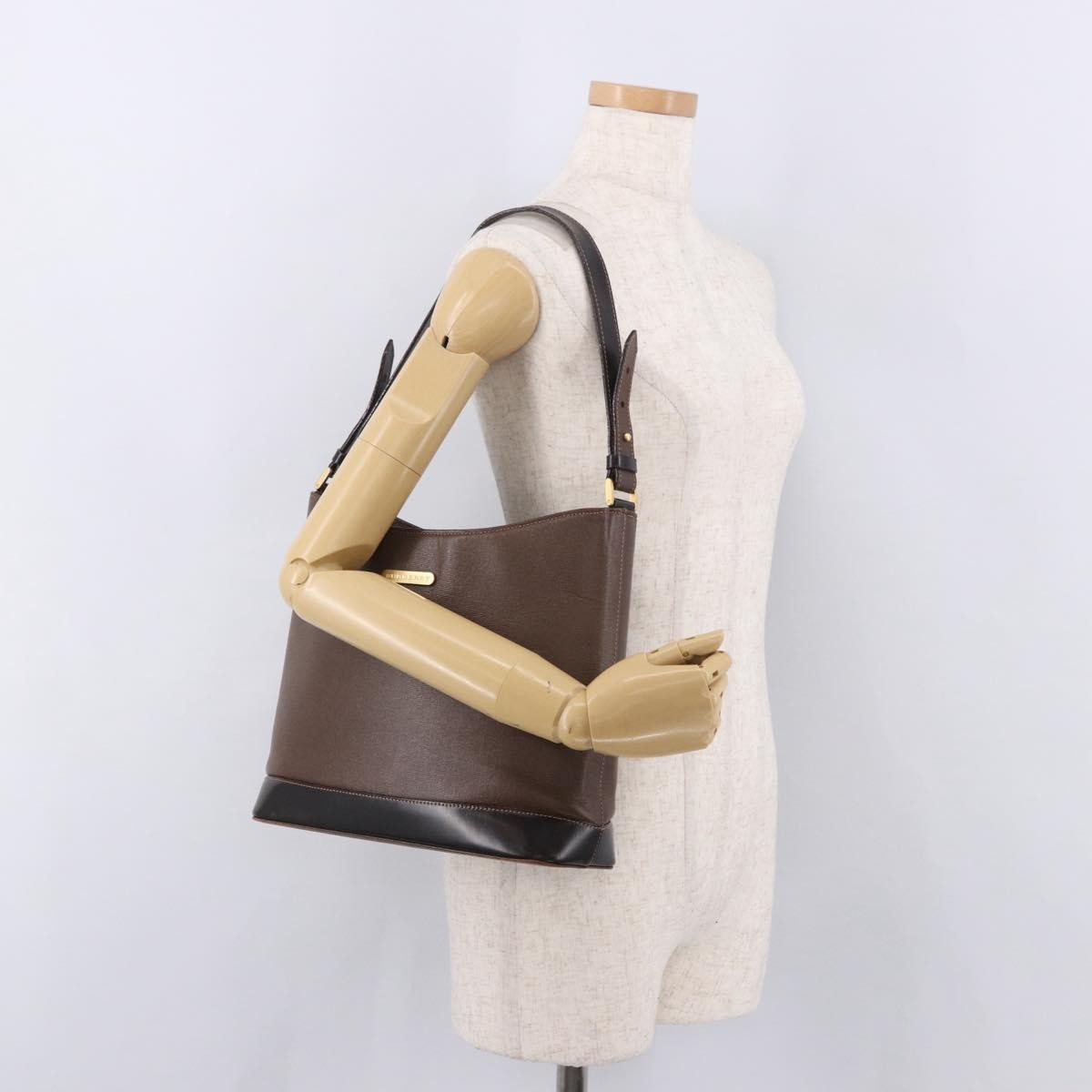 Burberry Vintage Leather Brown Leather Shoulder Bag Bag (Pre-Owned)
