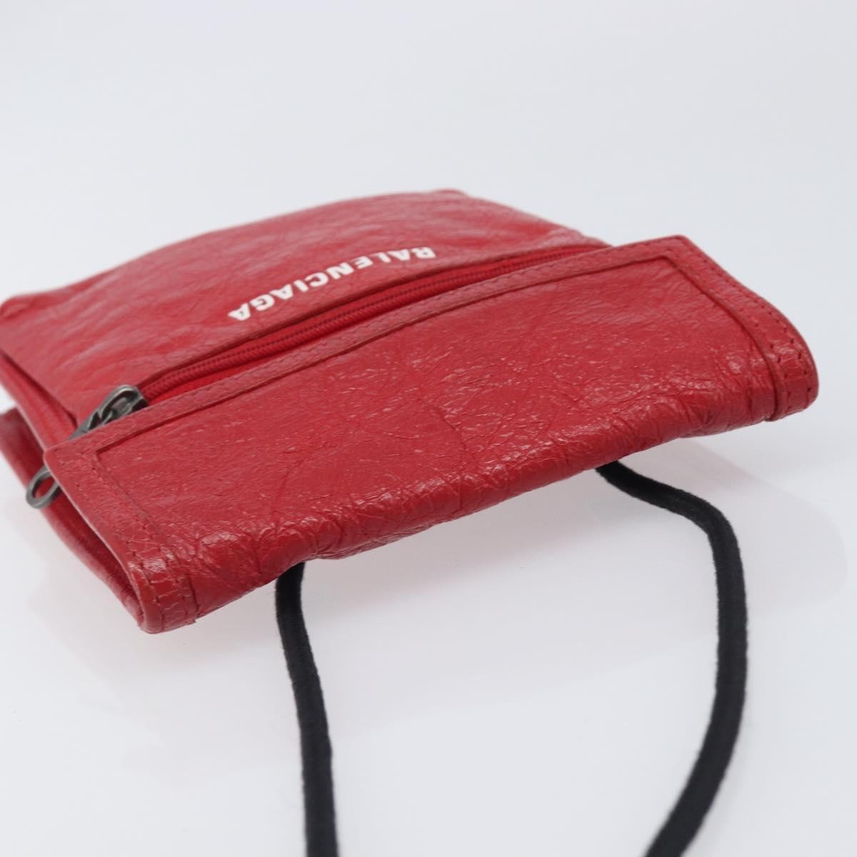 Balenciaga Explorer Leather Red Leather Crossbody Bag Bag (Pre-Owned)
