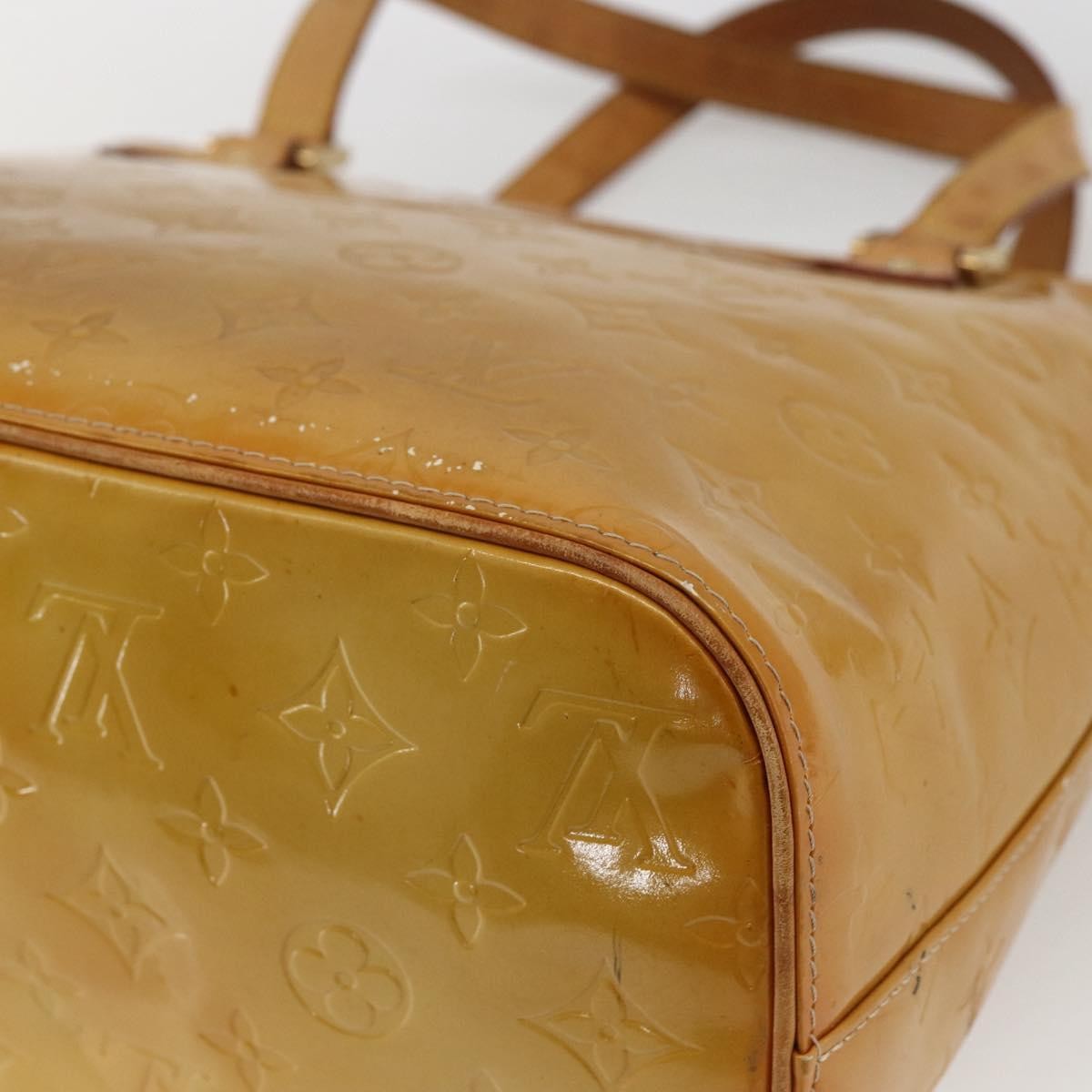Louis Vuitton Houston Monogram Vernis Beige Patent_Leather Tote Bag Bag (Pre-Owned)