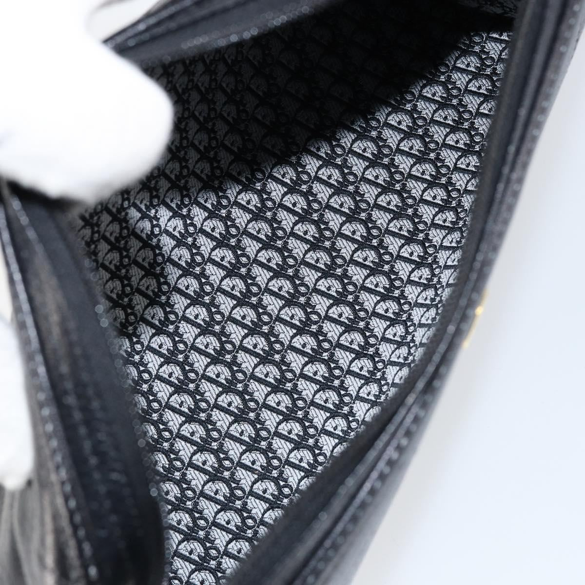Christian Dior Vintage Leather Black Leather Shoulder Bag Bag (Pre-Owned)