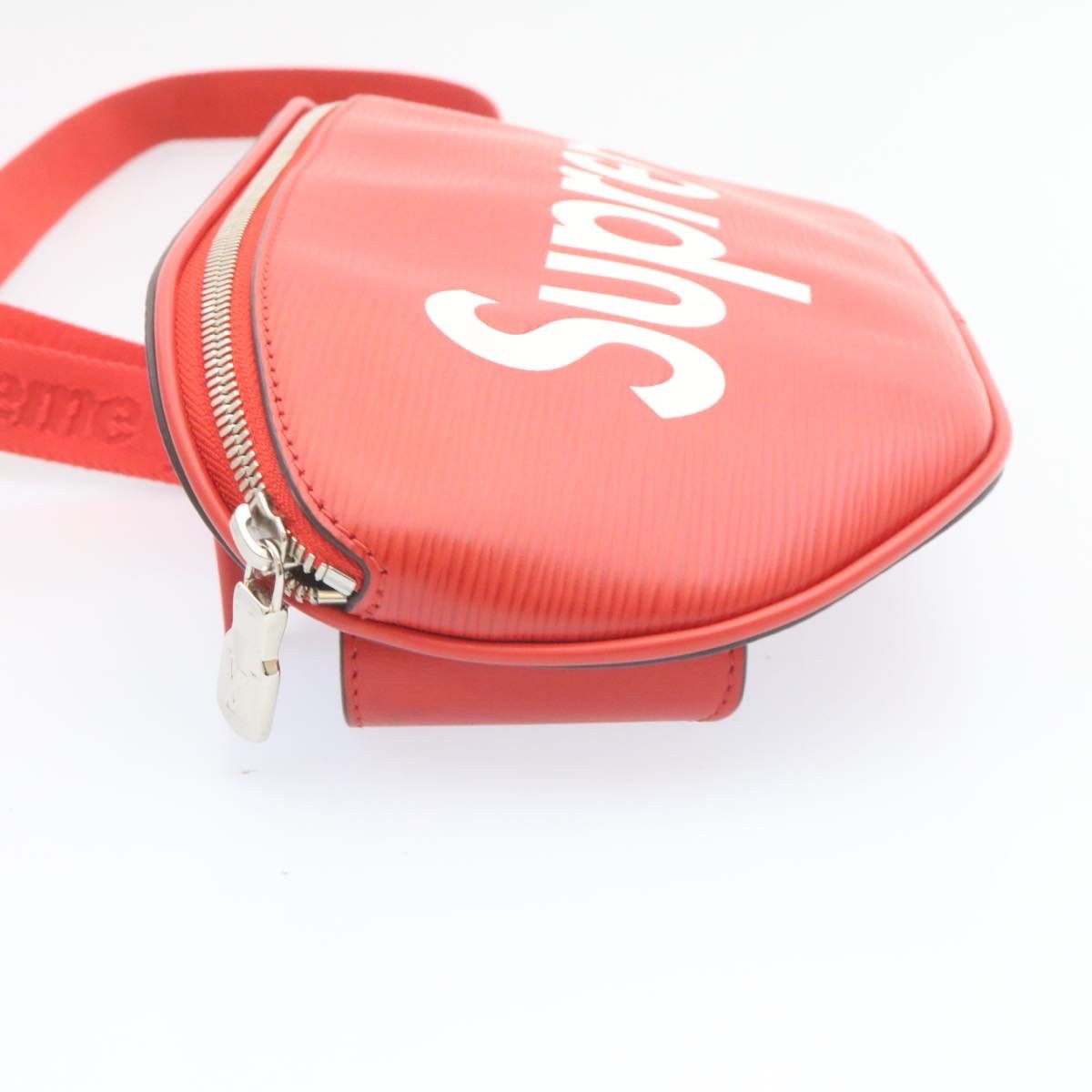 Louis Vuitton Louis Vuitton X Supreme Waist Epi Leather Red Leather Bag (Pre-Owned)