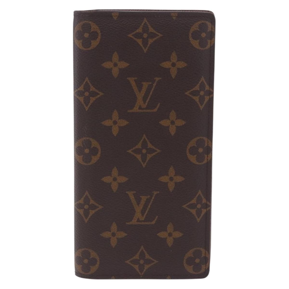 Louis Vuitton Brazza Monogram Canvas Brown Canvas Wallets Accessory (Pre-Owned)