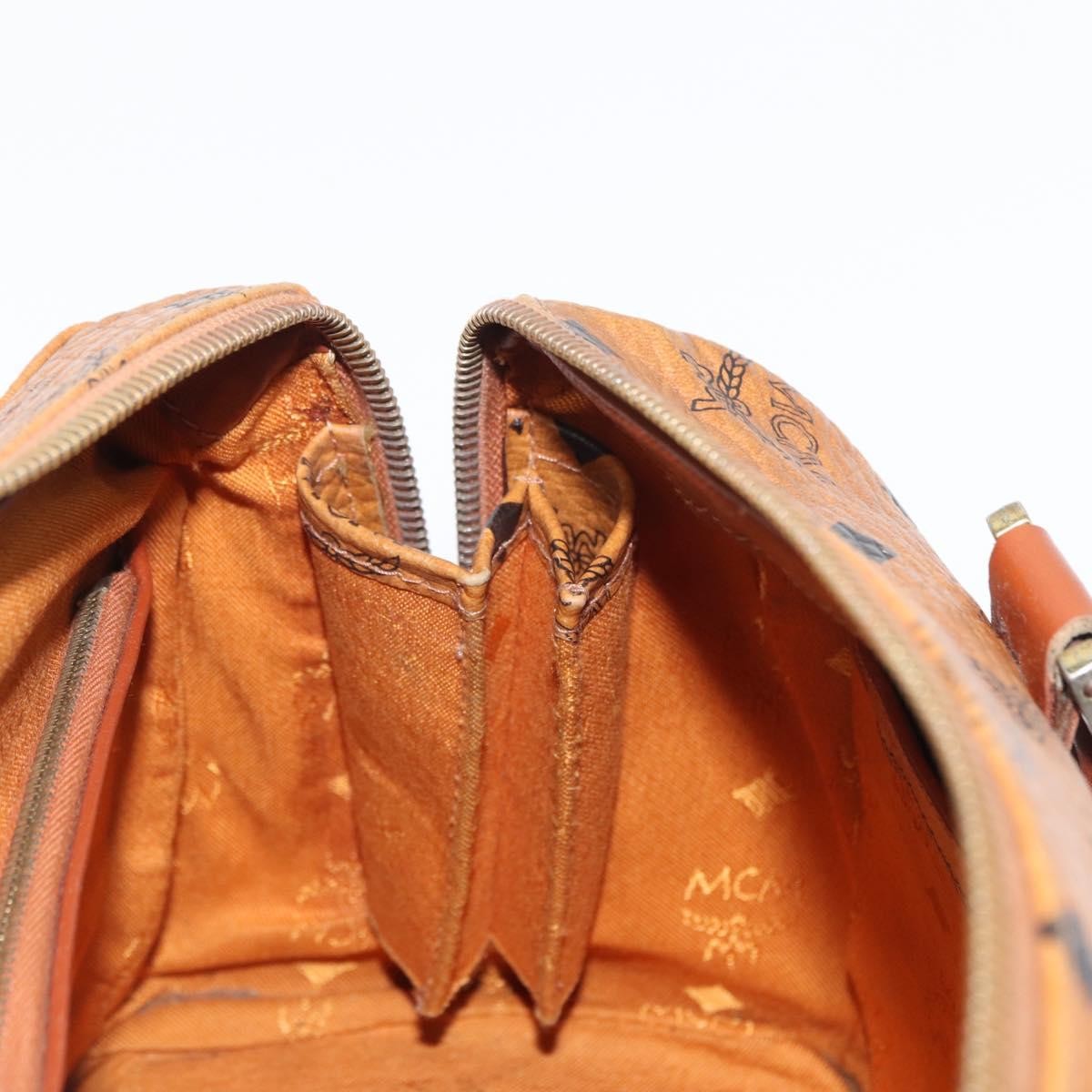 MCM Visetos Logogramme Canvas And Leather Brown Canvas Handbag (Pre-Owned)