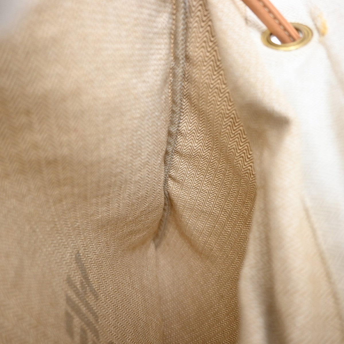 Hermes Aline Toile Beige Cotton Handbag (Pre-Owned)