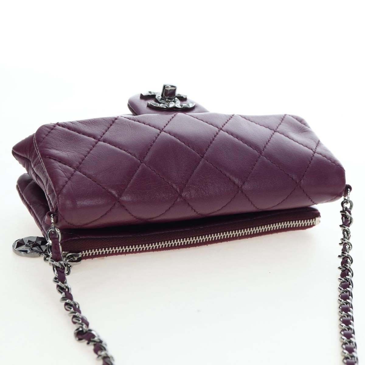 Chanel Mineral Nights Quilted Lambskin Purple Calfskin Crossbody Bag Bag (Pre-Owned)
