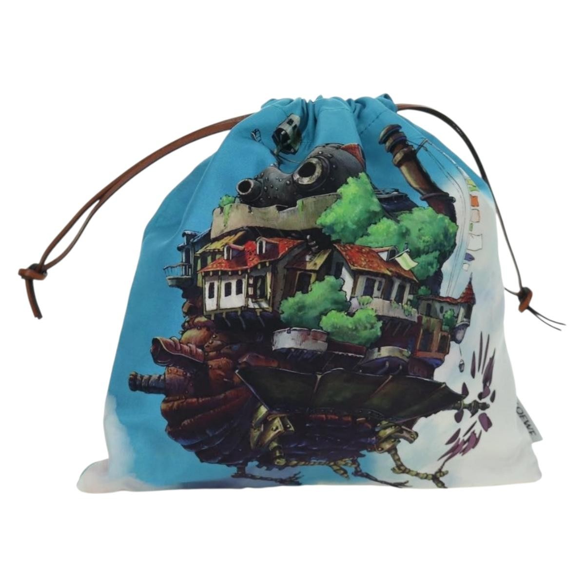 Loewe Paula Drawstring Printed Canvas Multicolour Canvas Clutche & Pouche Bag (Pre-Owned)