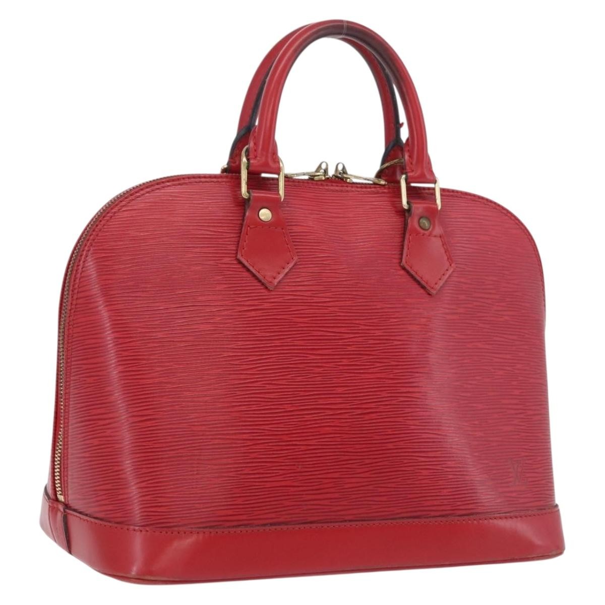 Louis Vuitton Alma Epi Leather Red Leather Handbag (Pre-Owned)