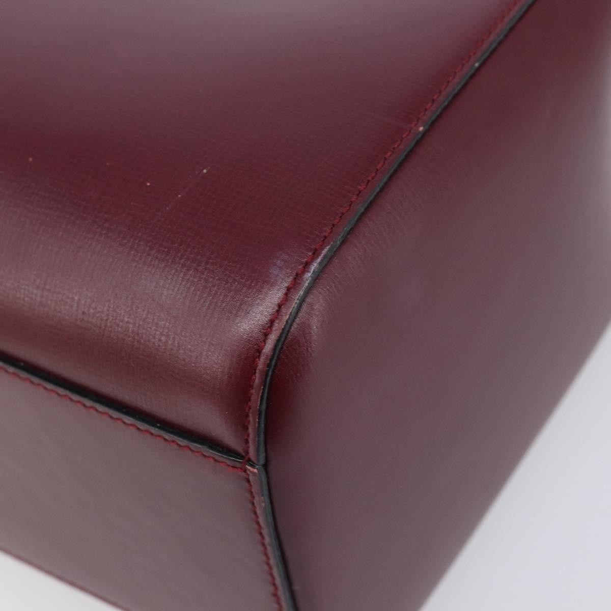 Cartier Must De Cartier Leather Burgundy Leather Shoulder Bag Bag (Pre-Owned)