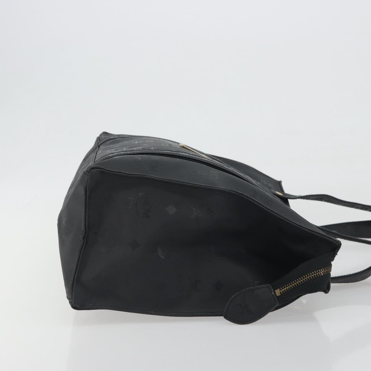 MCM Vintage Visetos Canvas Black Canvas Tote Bag Bag (Pre-Owned)