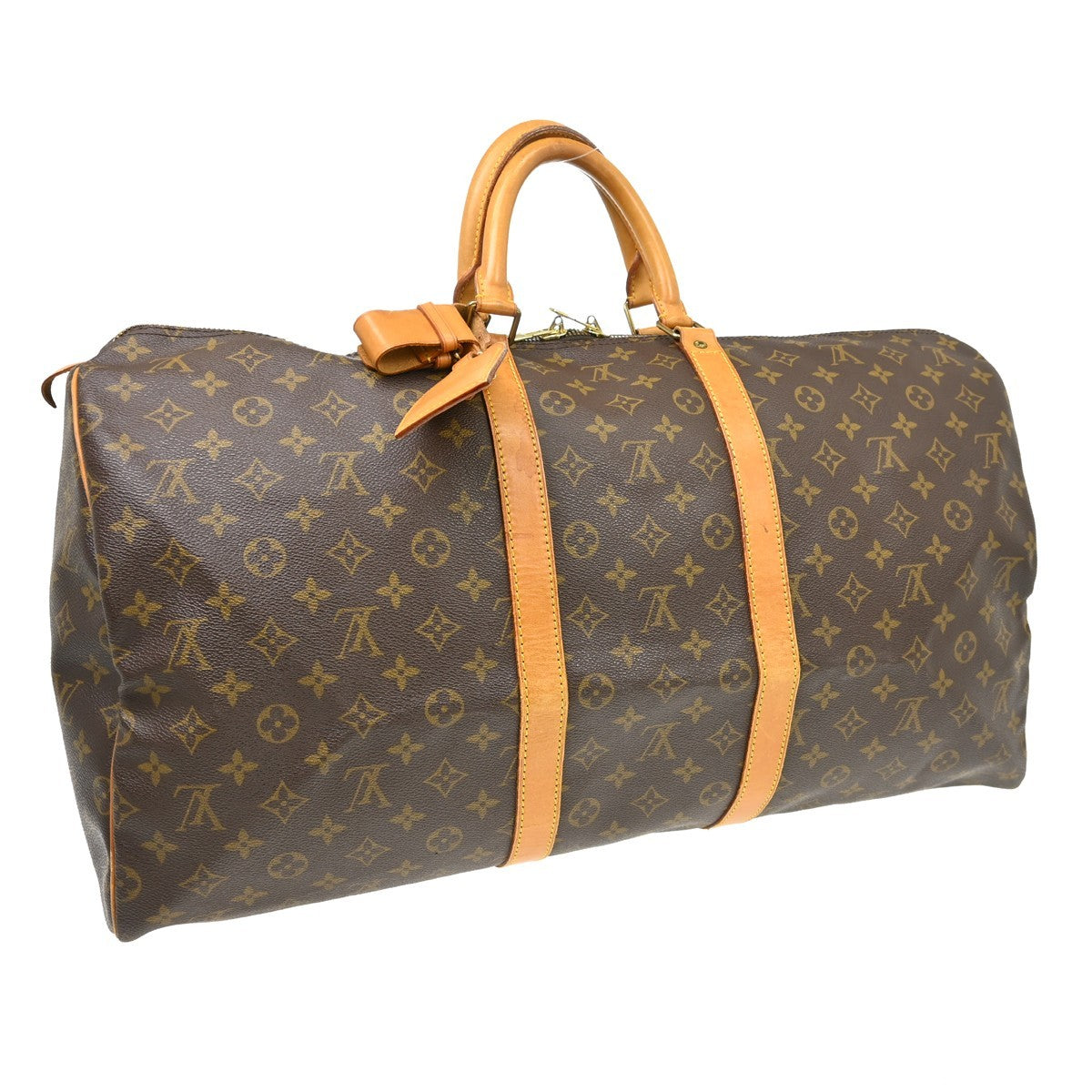 Louis Vuitton Keepall Monogram Brown Canvas Travel Bag Bag (Pre-Owned)