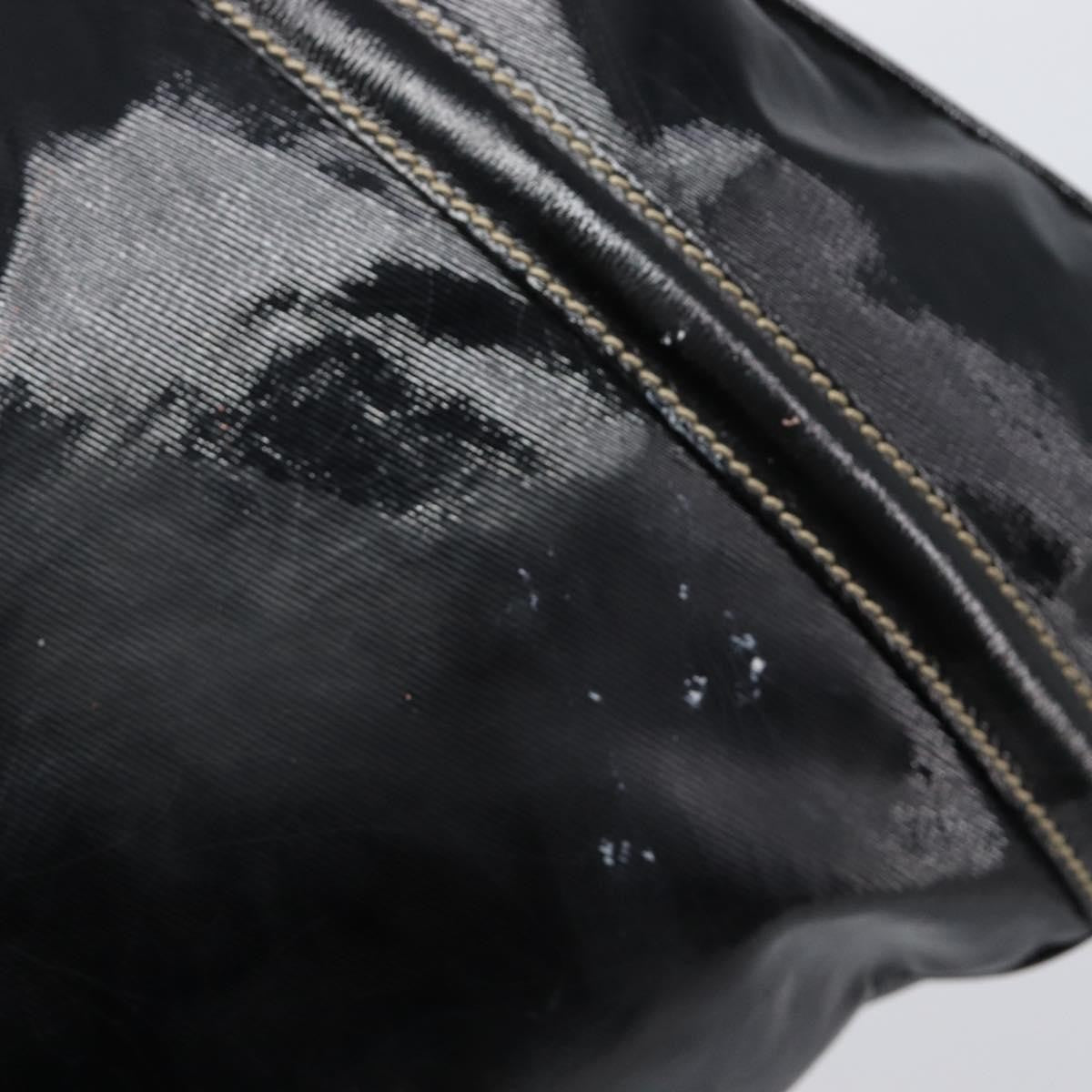 Gucci Britt Web Hobo Dialux Coated Canvas Black Canvas Shoulder Bag Bag (Pre-Owned)