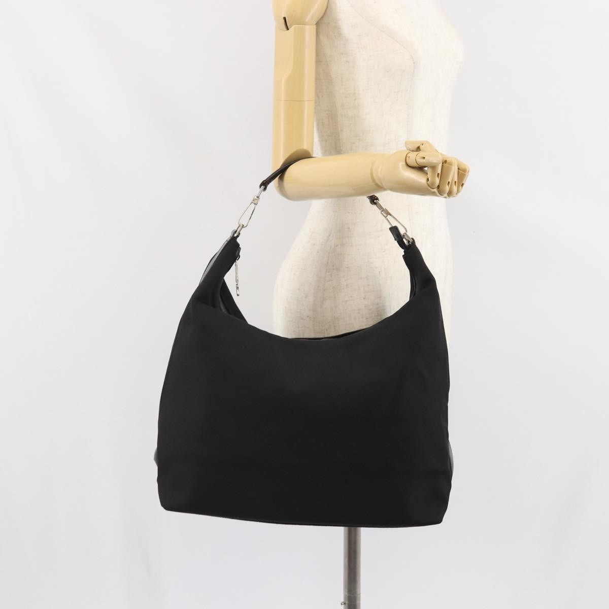 Gucci Vintage Nylon Black Nylon Shoulder Bag Bag (Pre-Owned)