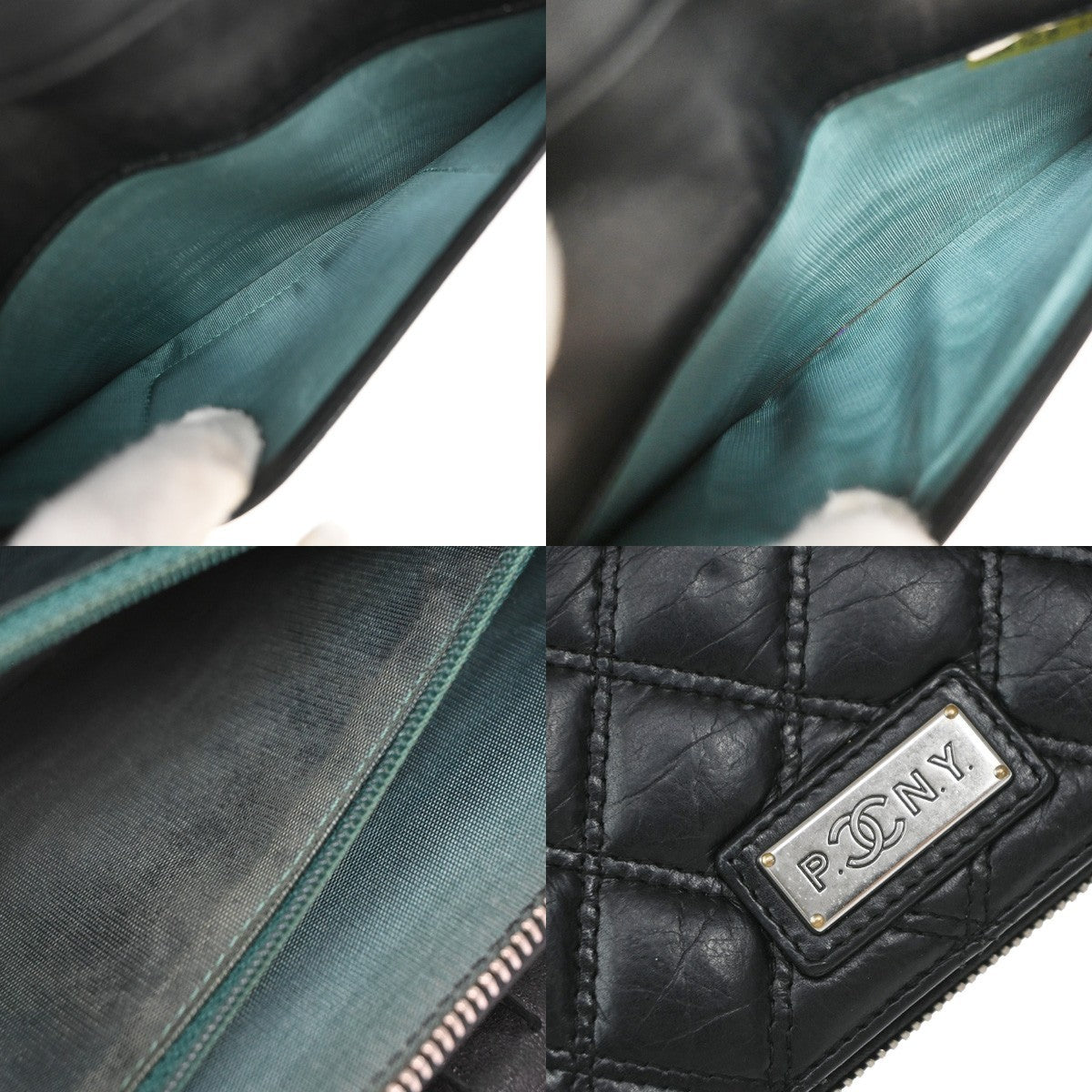 Chanel Trendy Cc Zip Around Quilted Lambskin Black Leather Wallets Accessory (Pre-Owned)