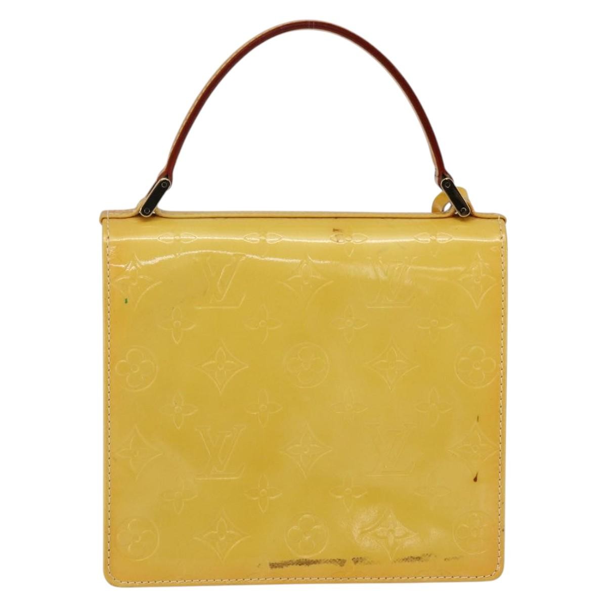 Louis Vuitton Spring Street Nm Patent Leather Yellow Patent_Leather Handbag (Pre-Owned)