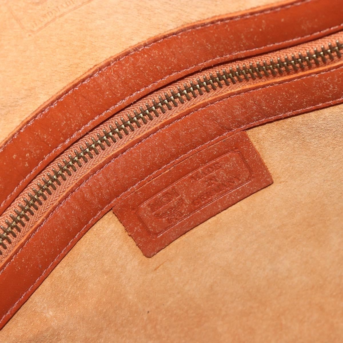 MCM Visetos Leather Brown Leather Shoulder Bag Bag (Pre-Owned)