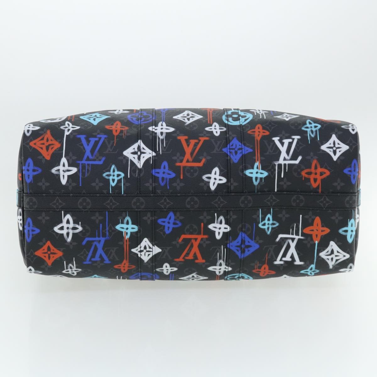 Louis Vuitton Keepall Bandouliere Graffiti Monogram Eclipse Canvas Multicolour Canvas Bag (Pre-Owned)