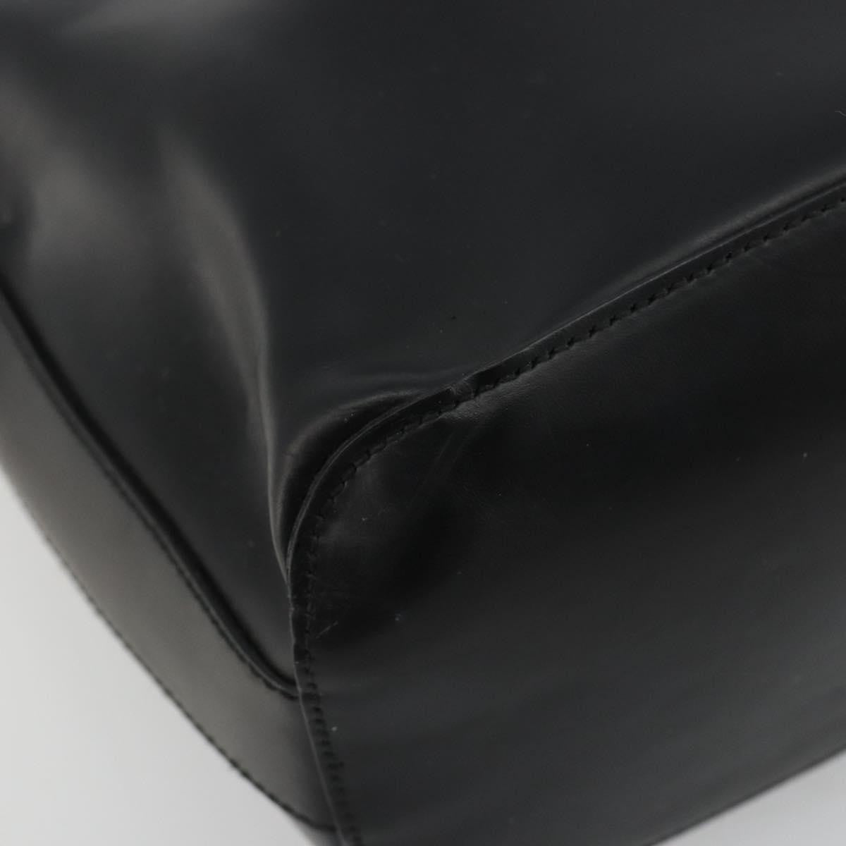Gucci Zip Hobo Leather Black Leather Handbag (Pre-Owned)