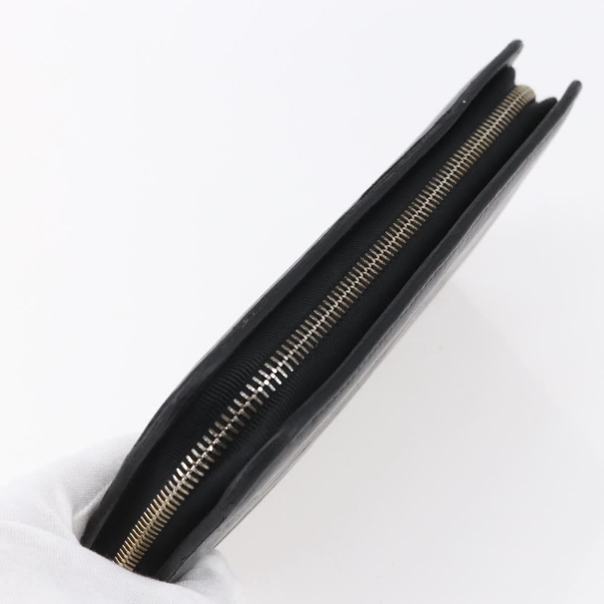 Tiffany & Co. Zip Around Leather Black Leather Wallets Accessory (Pre-Owned)