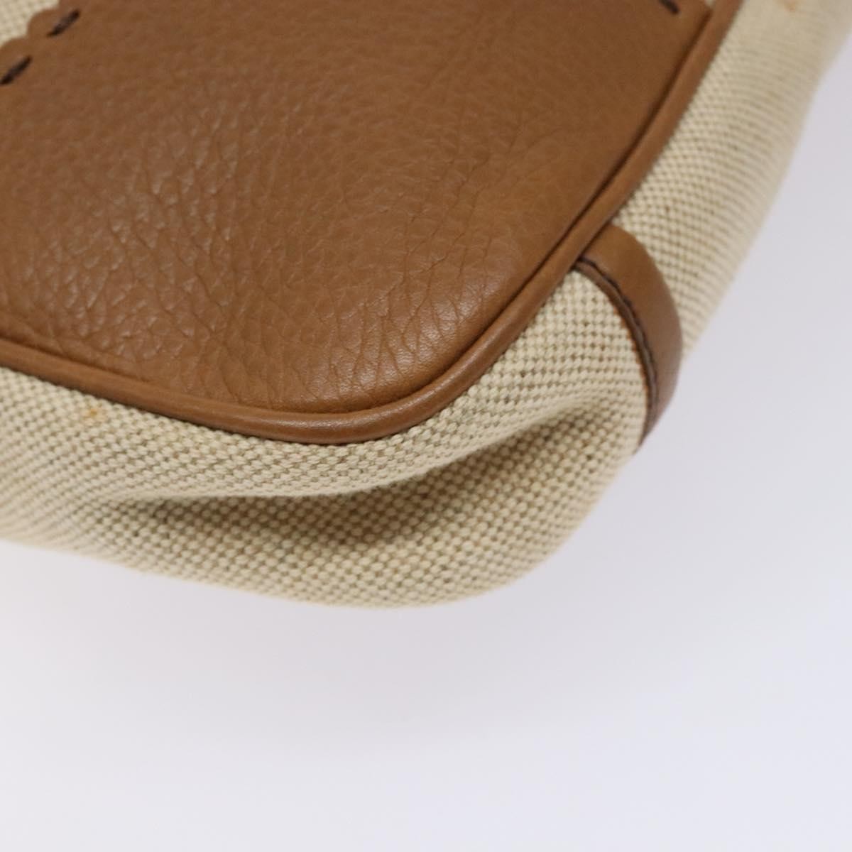 Prada Vintage Convertible Tote Canvas And Leather Beige Canvas Tote Bag Bag (Pre-Owned)