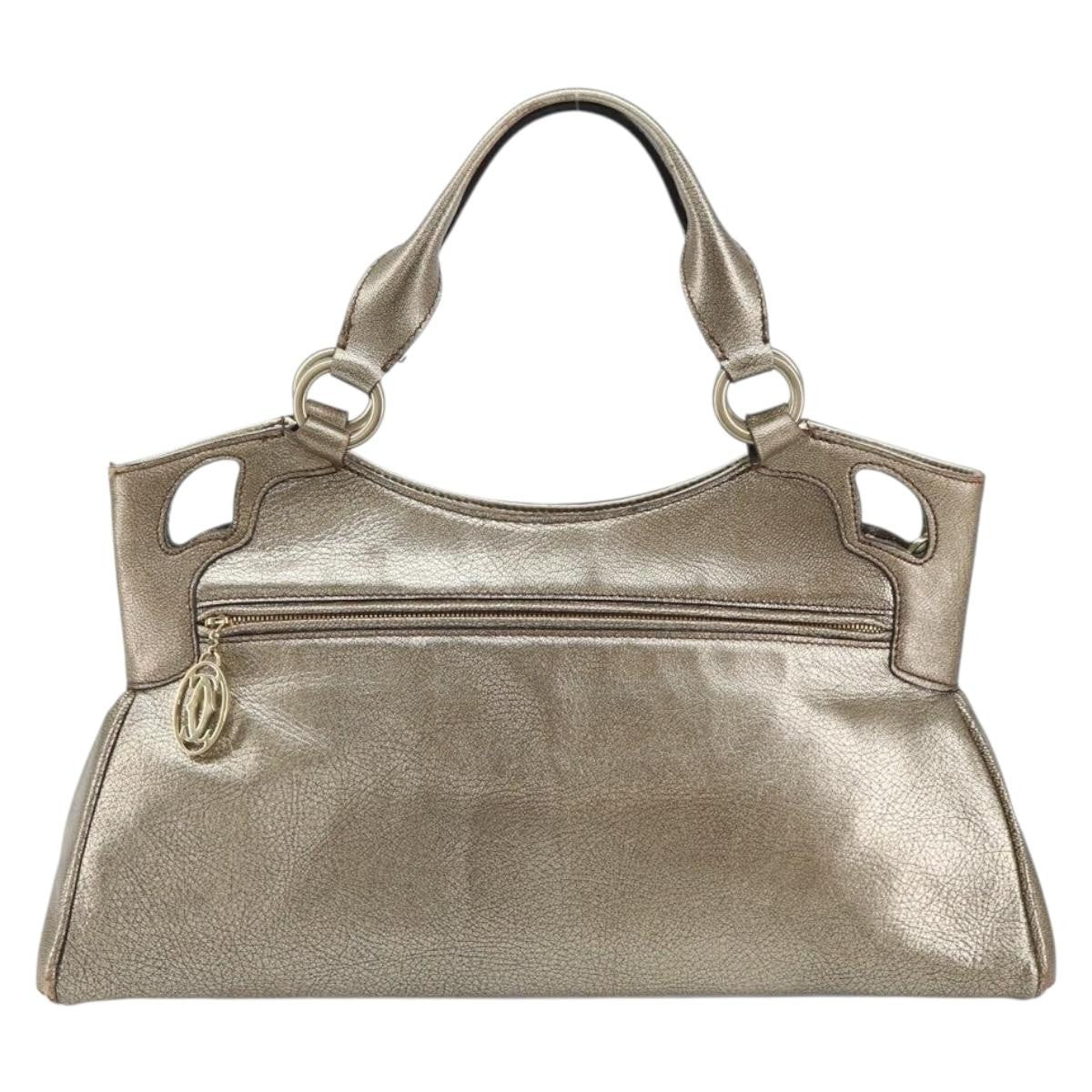 Cartier Marcello Leather Gold Leather Handbag (Pre-Owned)